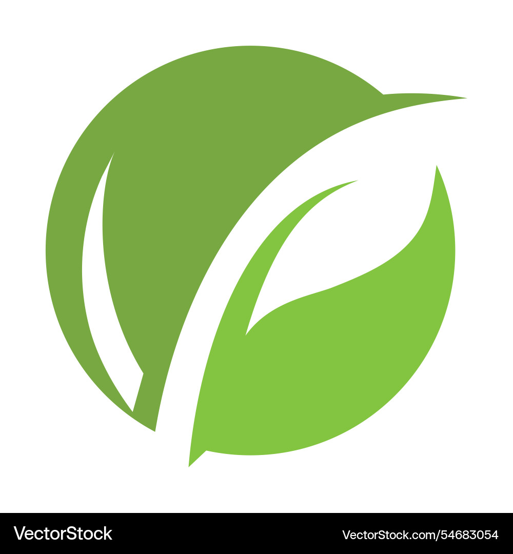 Vegan Blatt grün Öko Logo Natur Vegan Blatt grün Öko Logo Natur vektorbild