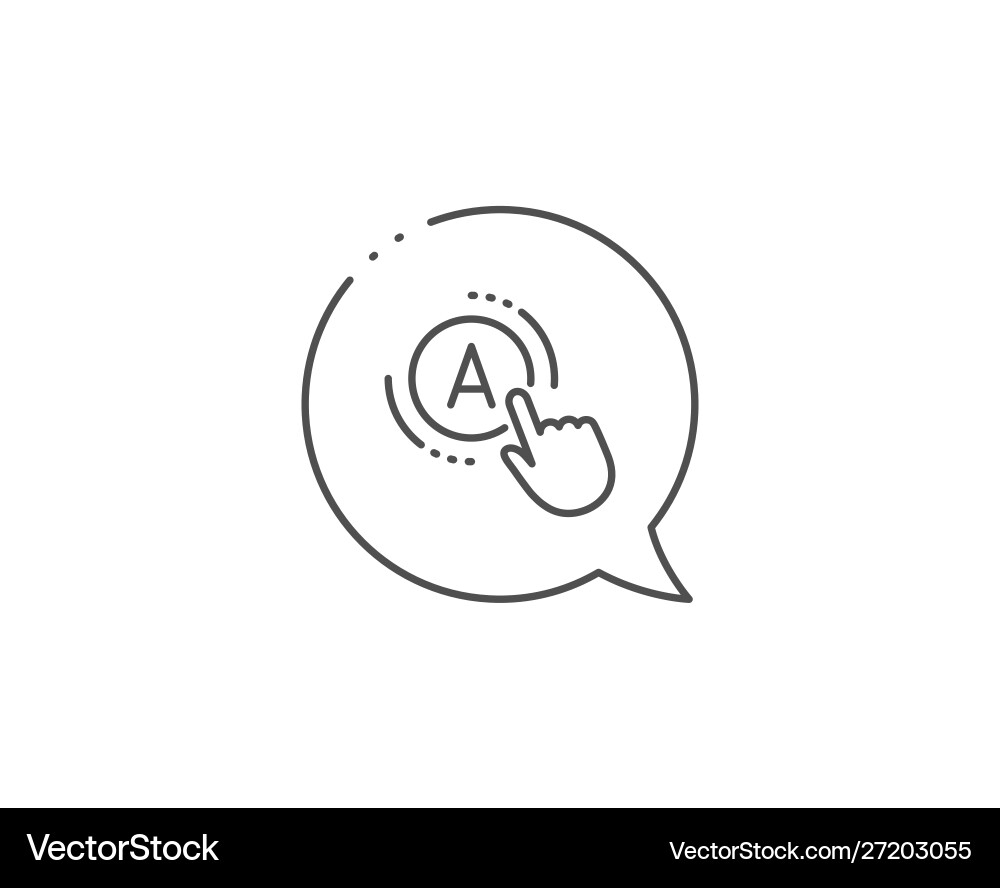 Ab testing line icon ui test button sign vector image