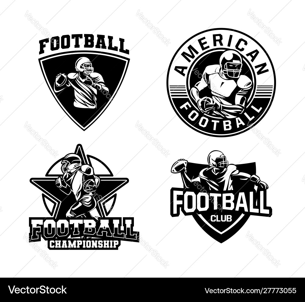 American Football Badge Collection Vector Image