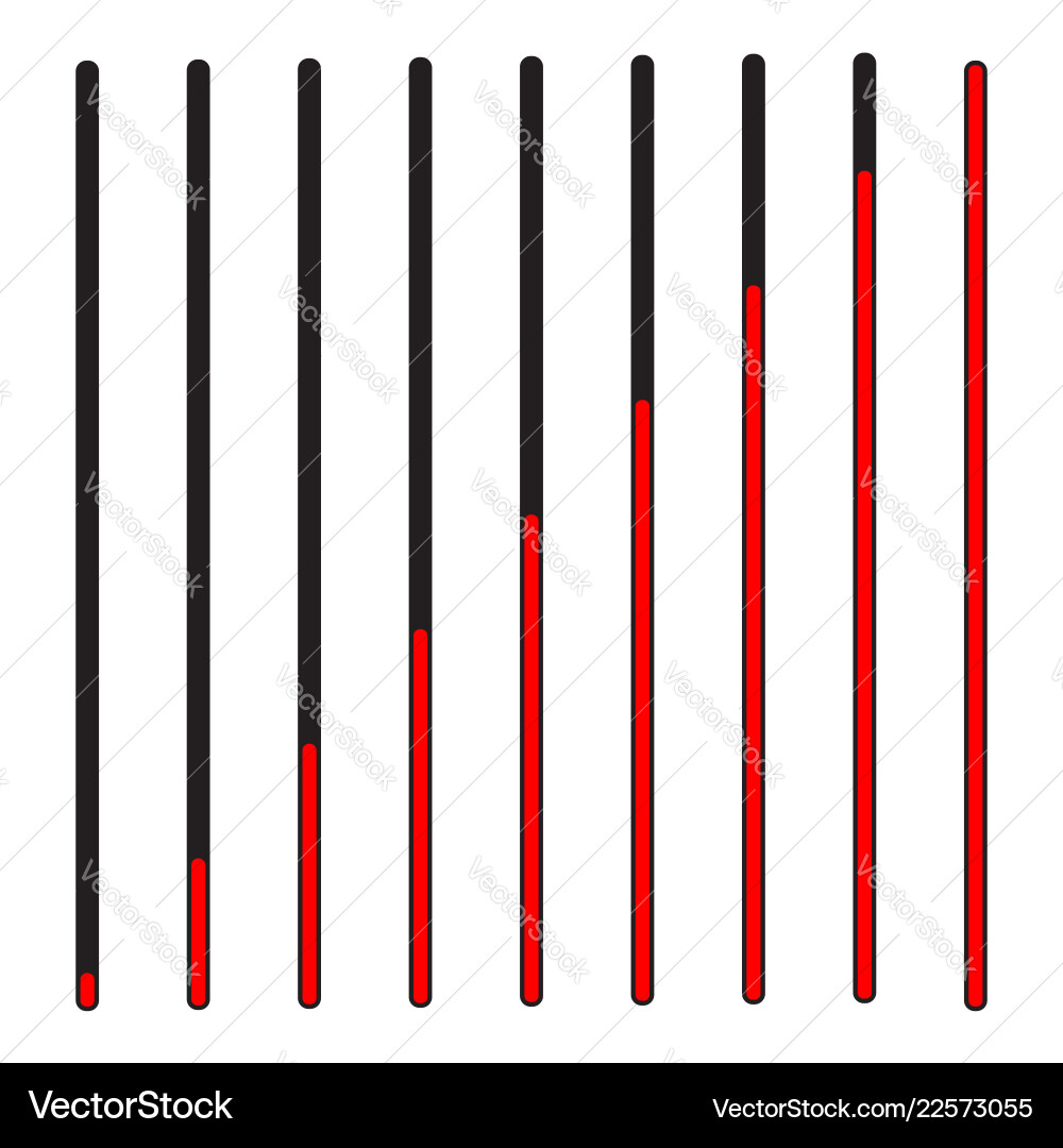Bars with different levels progress loading Bars with different levels progress loading vector image