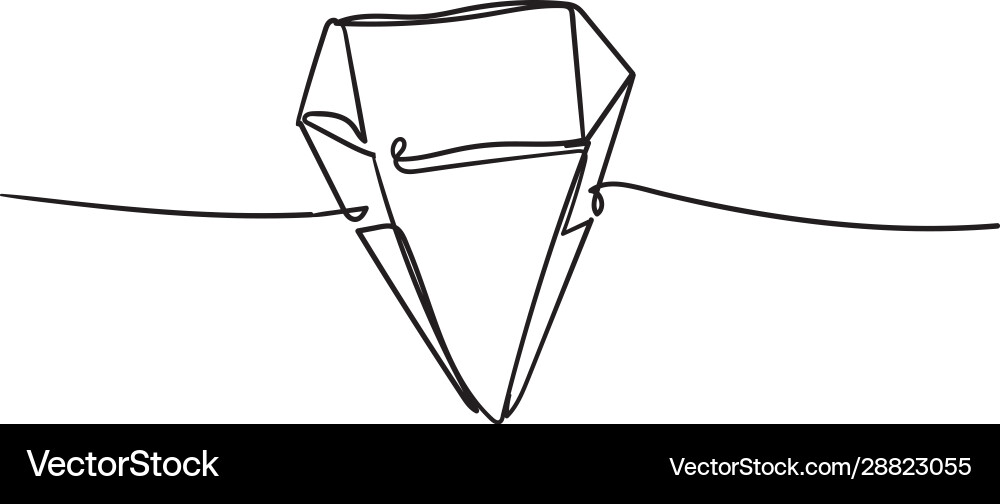 Doodle diamond with continuous line style Doodle diamond with continuous line style vector image
