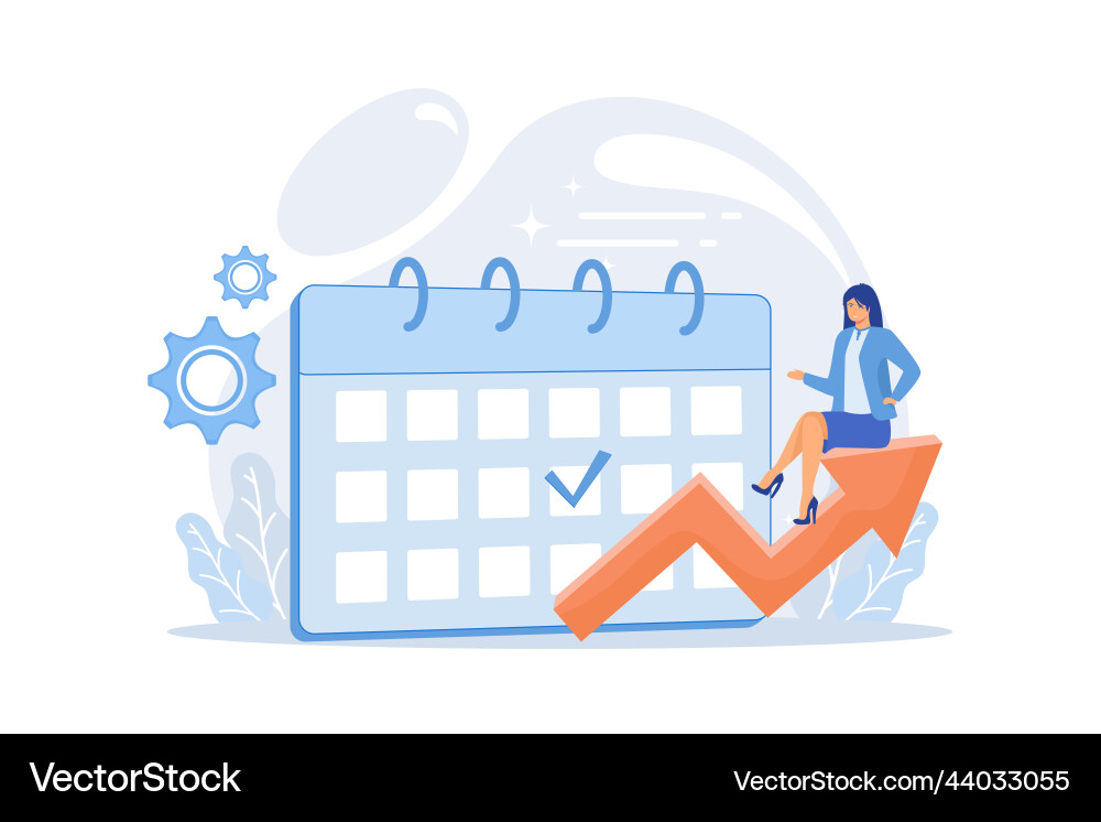 Event management performance efficiency time vector image