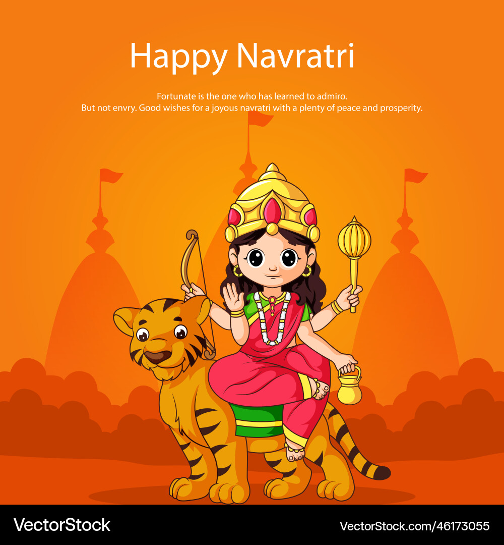 Happy Navratri Festival Banner vector image