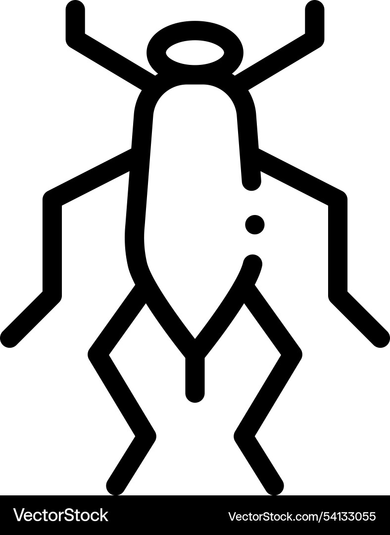 Insect icon thin linear style design isolated Insect icon thin linear style design isolated vector image