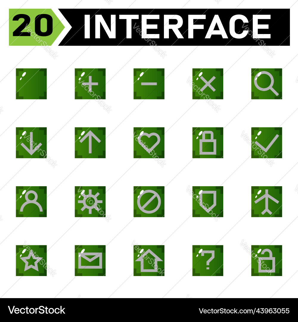 Interface icon include blank square Vector Image