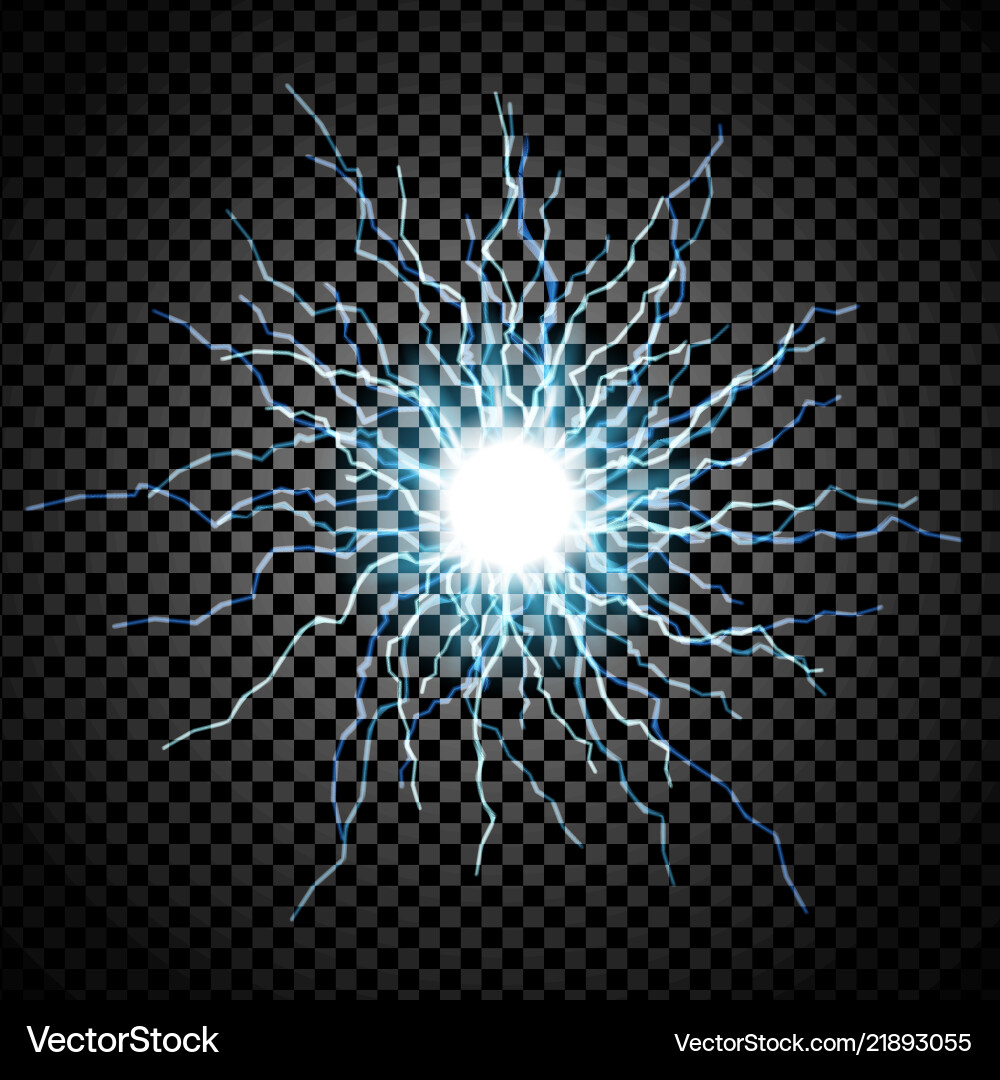 Lightning flash on transparent background Lightning flash on transparent background vector image
