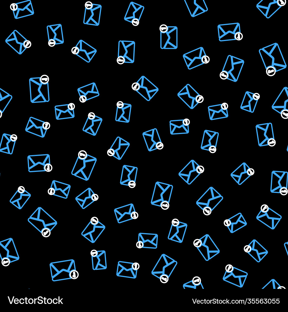 Line envelope icon isolated seamless pattern Vector Image