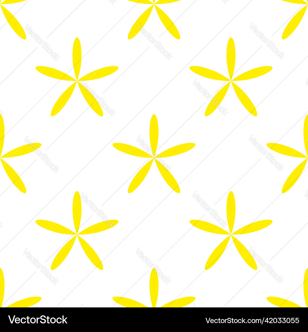 Simple yellow flowers petals seamless repeatable Vector Image