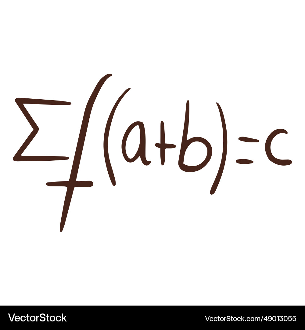 Summation functions math formula hand drawn Summation functions math formula hand drawn vector image