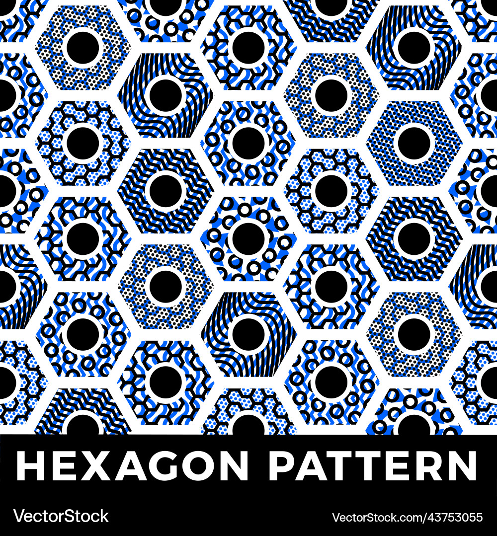 Tech geometric hexagon honey abstract background vector image