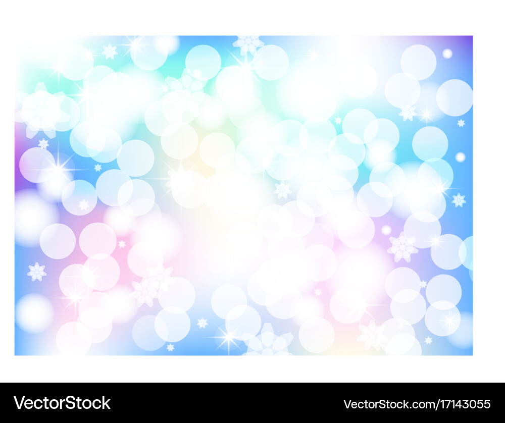Vivid bokeh in soft color background Vector Image