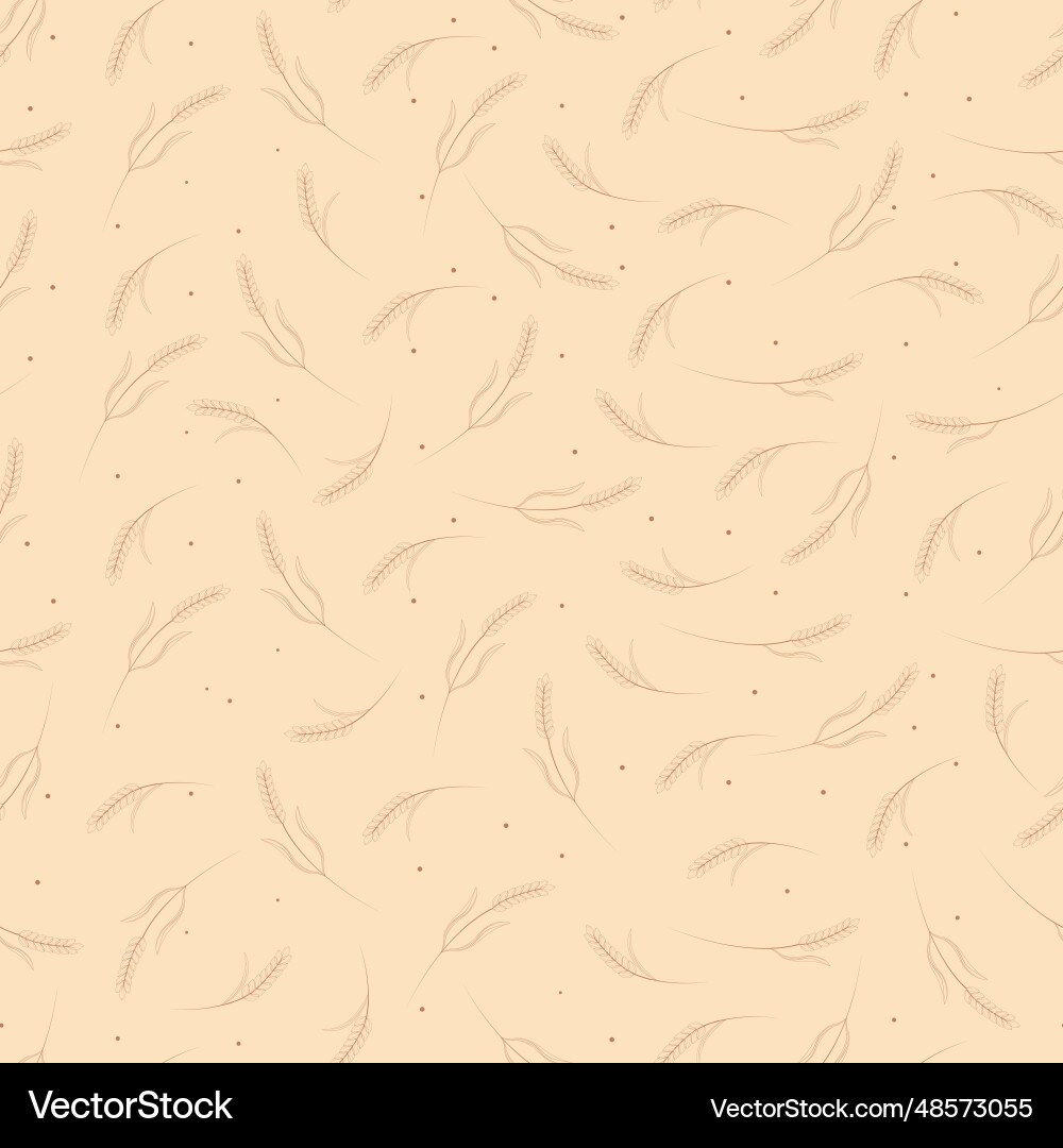 Wheat seamless pattern and background Vector Image