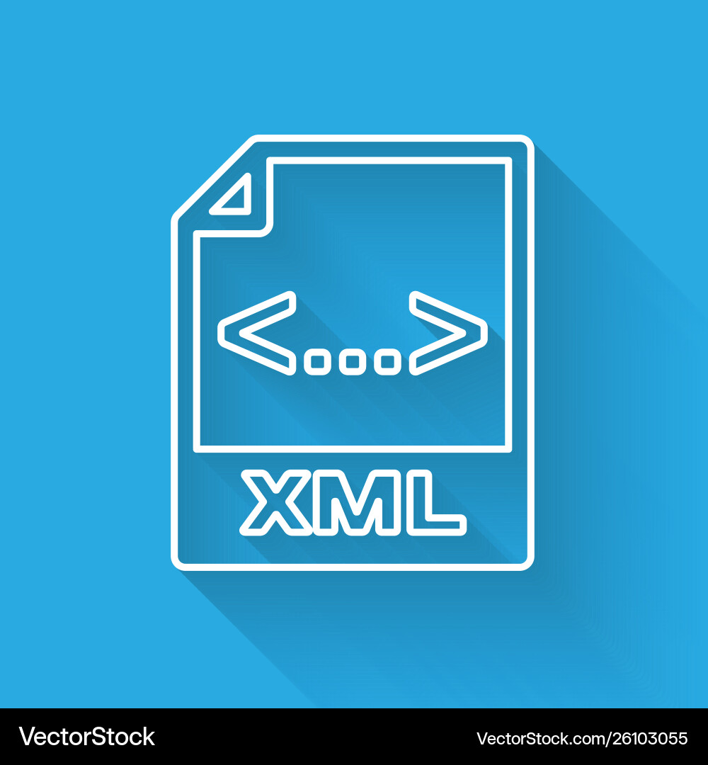 White xml file document icon download button White xml file document icon download button vector image