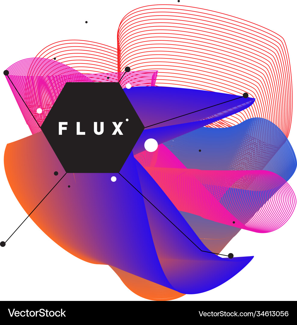 3d colorful wave background dynamic flux effect 3d colorful wave background dynamic flux effect Vector Image