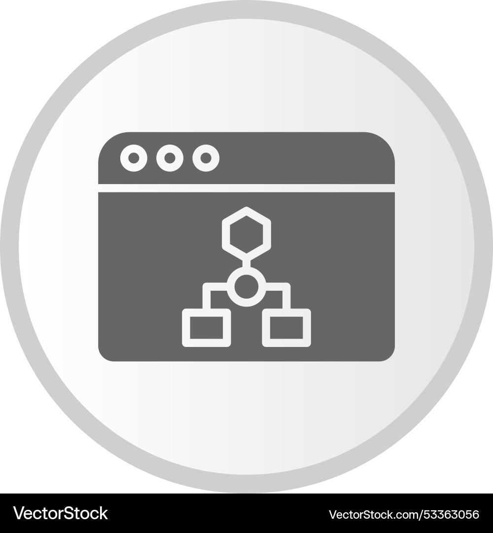 Algorithm glyph circle grey icon vector image