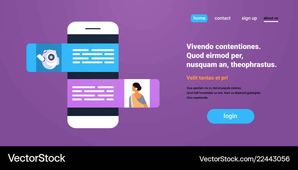 Chat bot robot communication dialogue Chat bot robot communication dialogue vector image