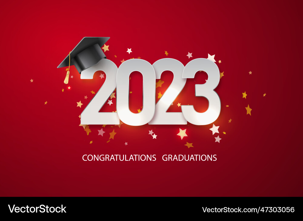 Class of 2023 badge design template Vector Image