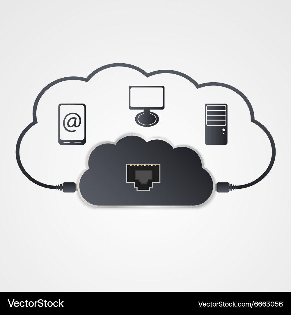 Cloud computing concept vector image