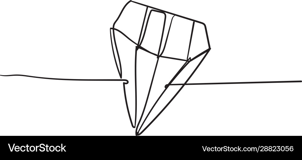 Doodle diamond with continuous line style Doodle diamond with continuous line style vector image