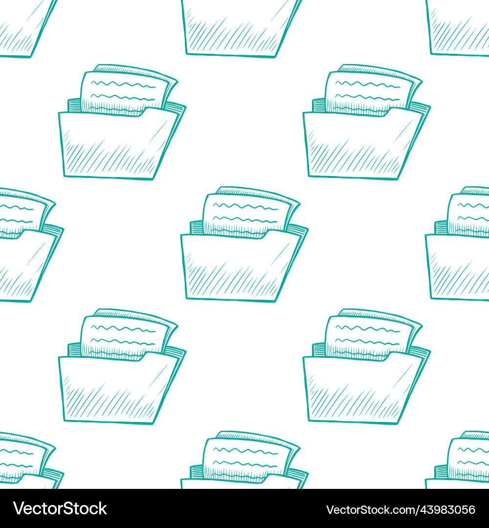 Folder with documents seamless pattern Folder with documents seamless pattern vector image