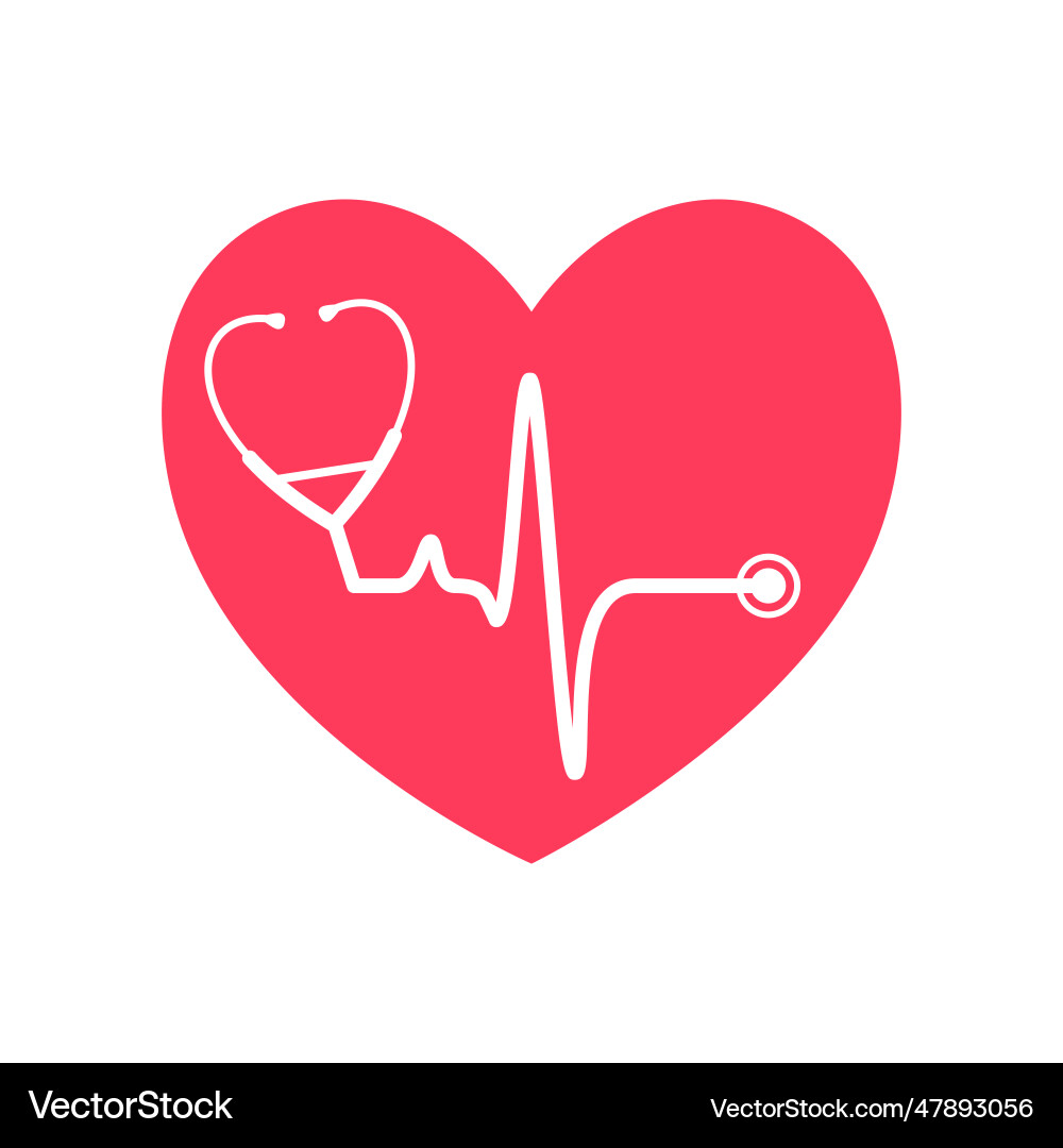 Heart rhythm graph checking your heartbeat Heart rhythm graph checking your heartbeat vector image