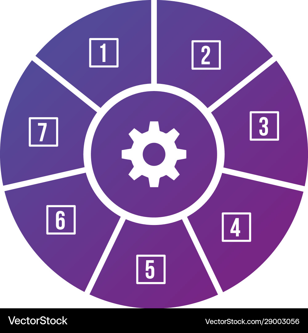 Infographic circle element chart graph diagram Vector Image