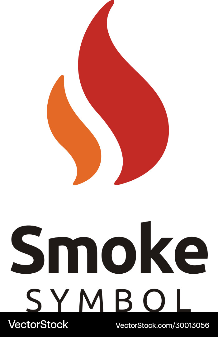 Initial SS Fire Flame Logo - Smoke & Torch vector image