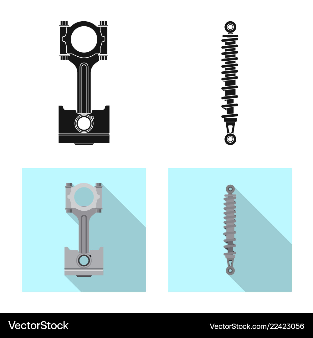 Isolated object of auto and part icon set vector image