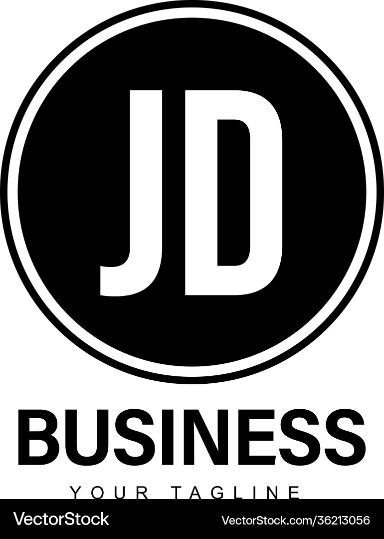 Jd initial a logo design with abstract style Jd initial a logo design with abstract style vector image
