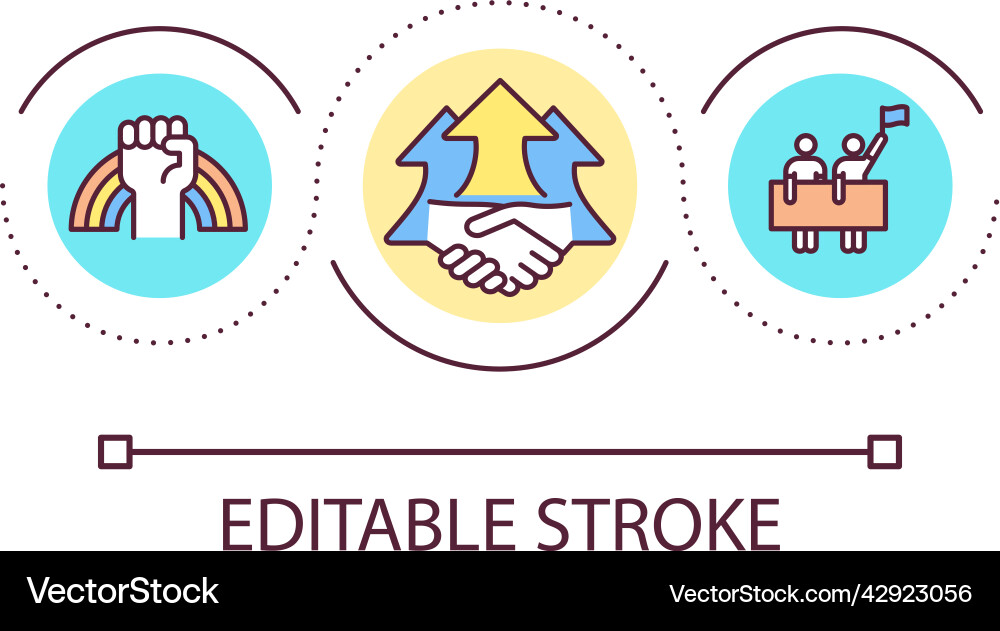 Lgbt protest loop concept icon Lgbt protest loop concept icon vector image