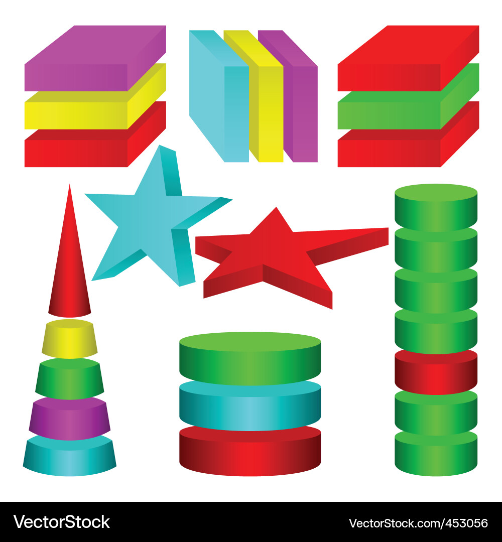 Multicolored figures Vector Image
