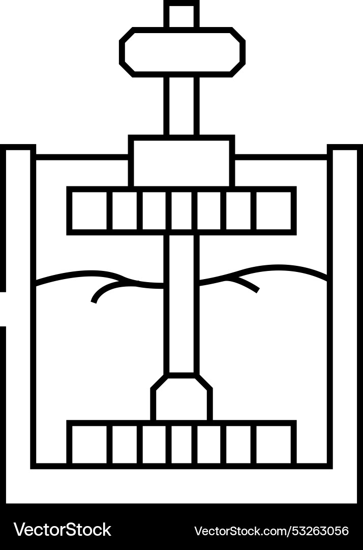 Ore processing mining line icon Vector Image
