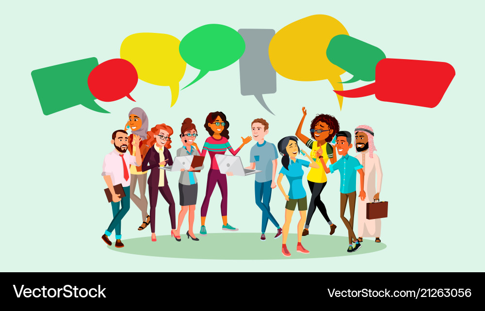 People group chat businesspeople People group chat businesspeople vector image
