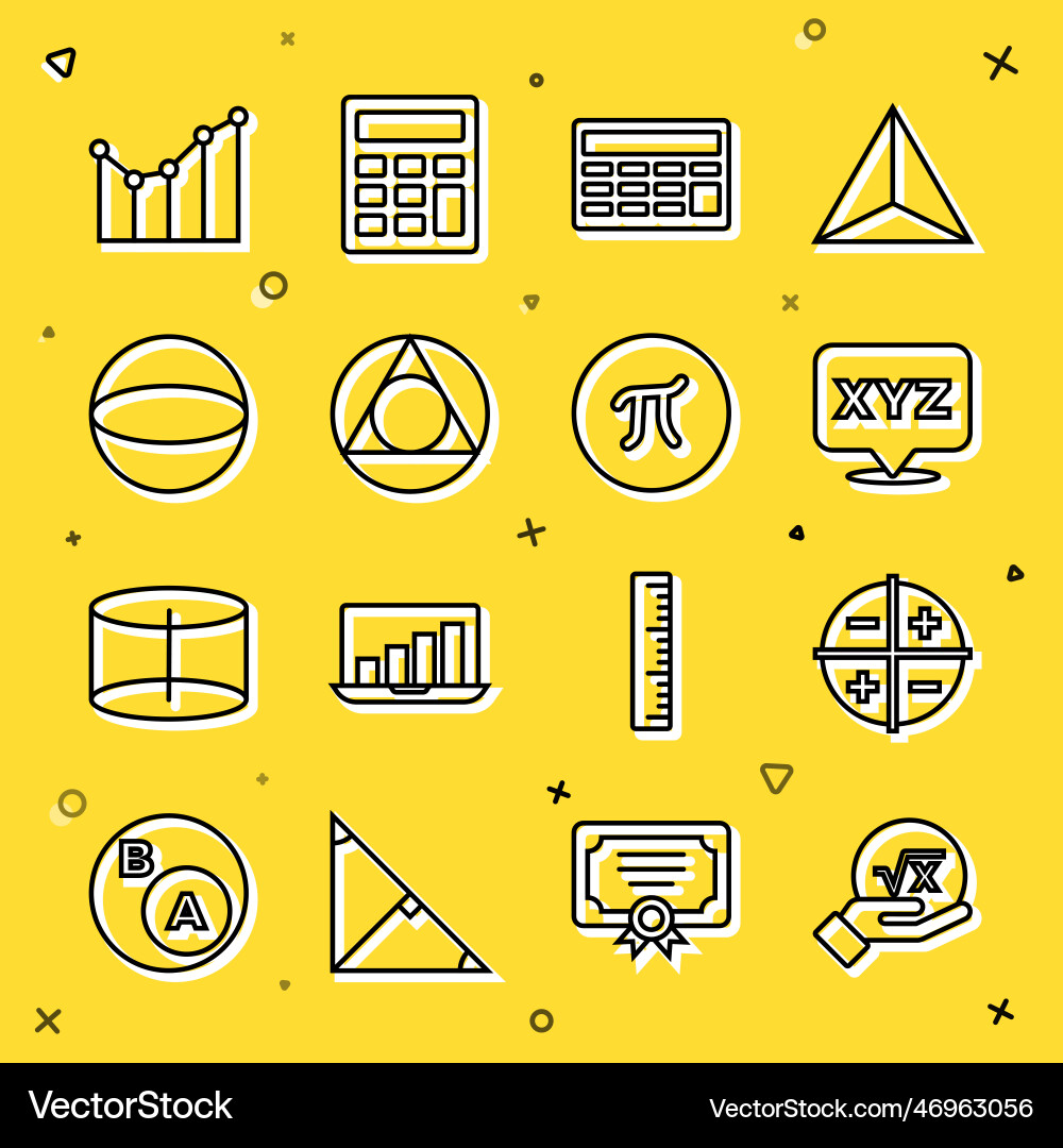 Set line square root of x glyph xyz coordinate Set line square root of x glyph xyz coordinate vector image
