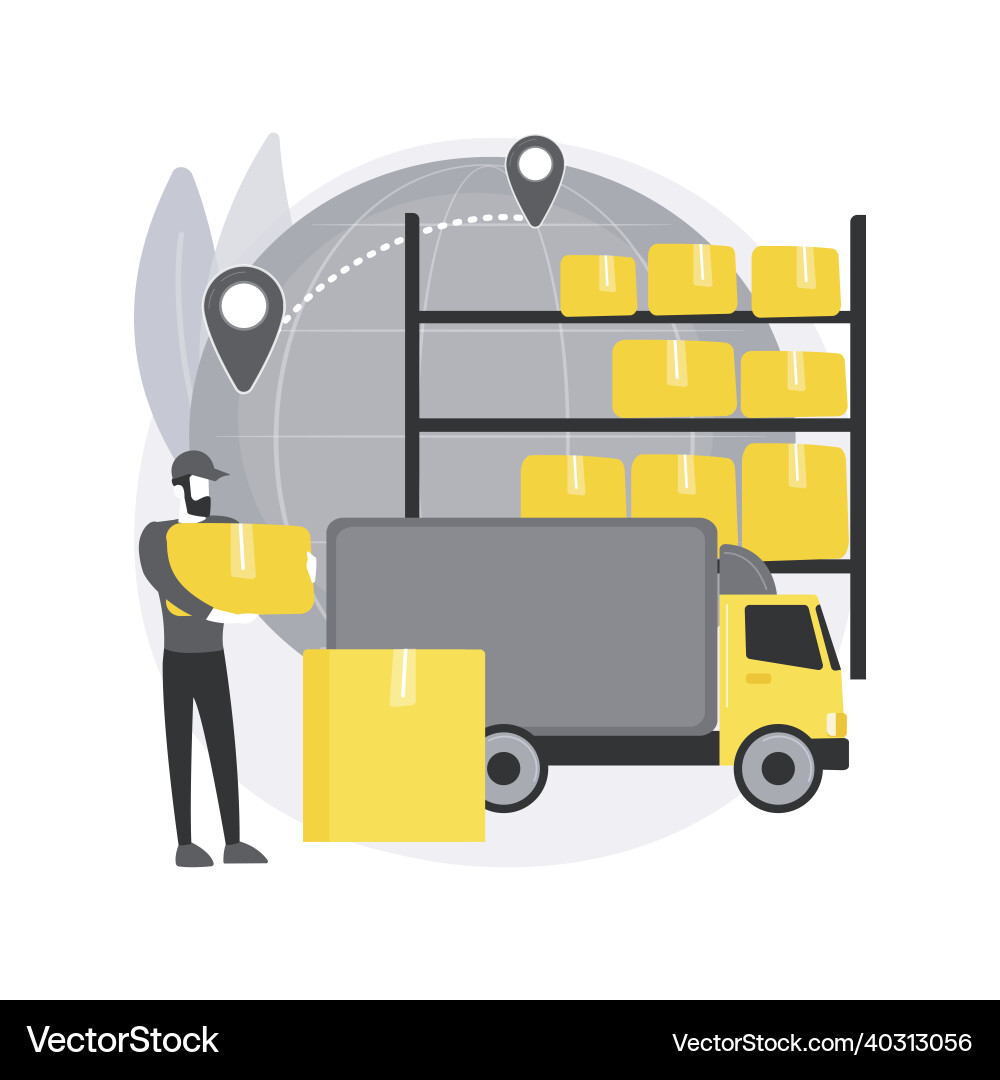 Transit warehouse abstract concept Transit warehouse abstract concept vector image