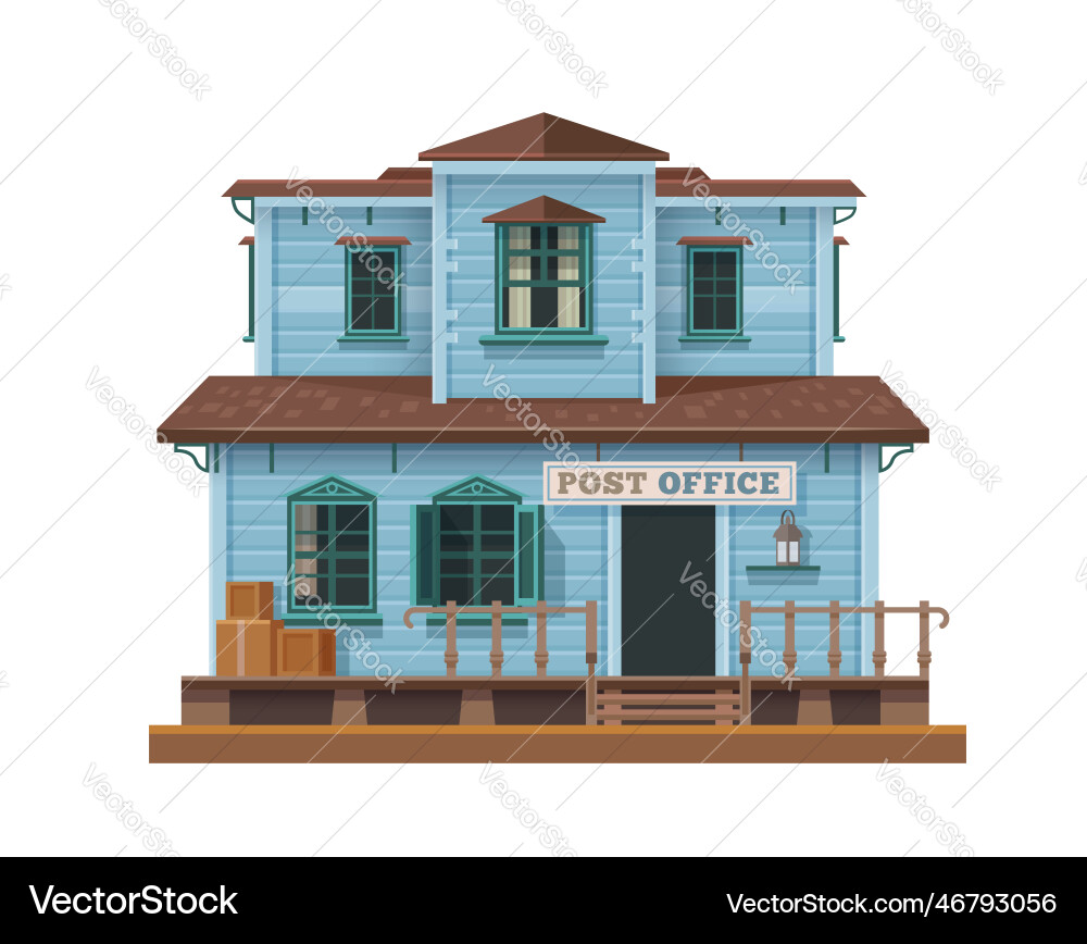 Western Wild West Post Büro texas city building Western Wild West Post Büro texas city building vektorbild