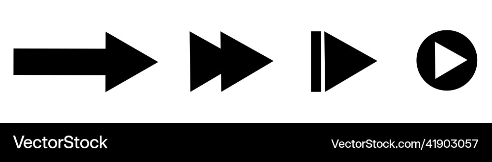 A set of arrow icons pointer Vector Image