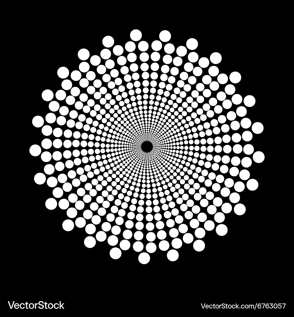 Abstract dotted shape design element vector image