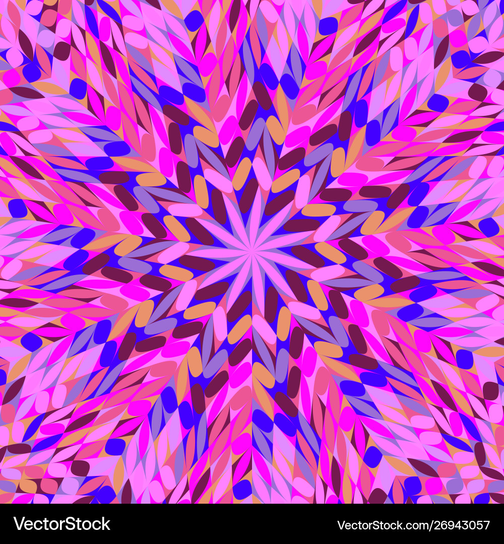 Abstract dynamic circular tiled mosaic pattern vector image