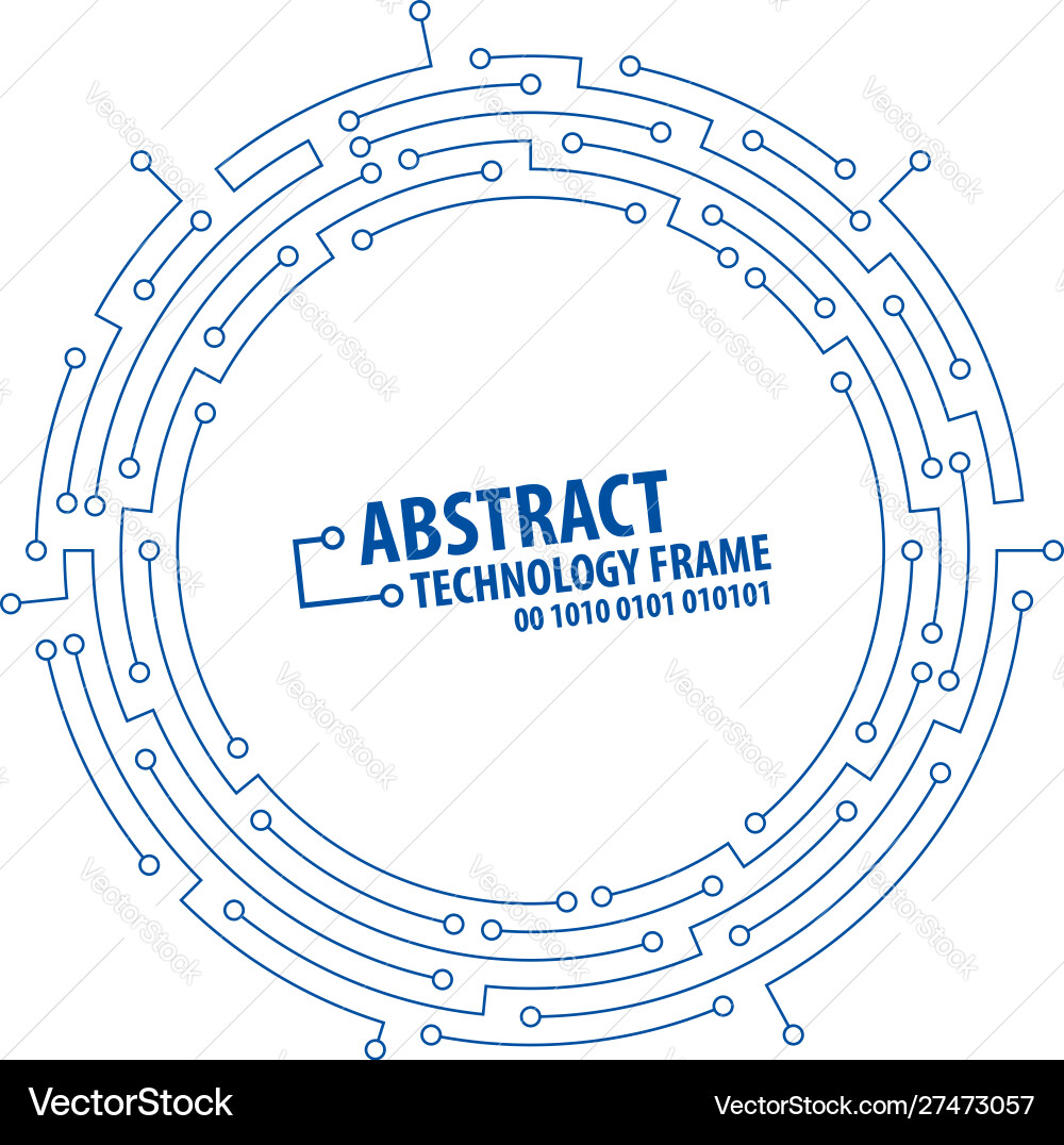 Abstract technology round frame Abstract technology round frame vector image