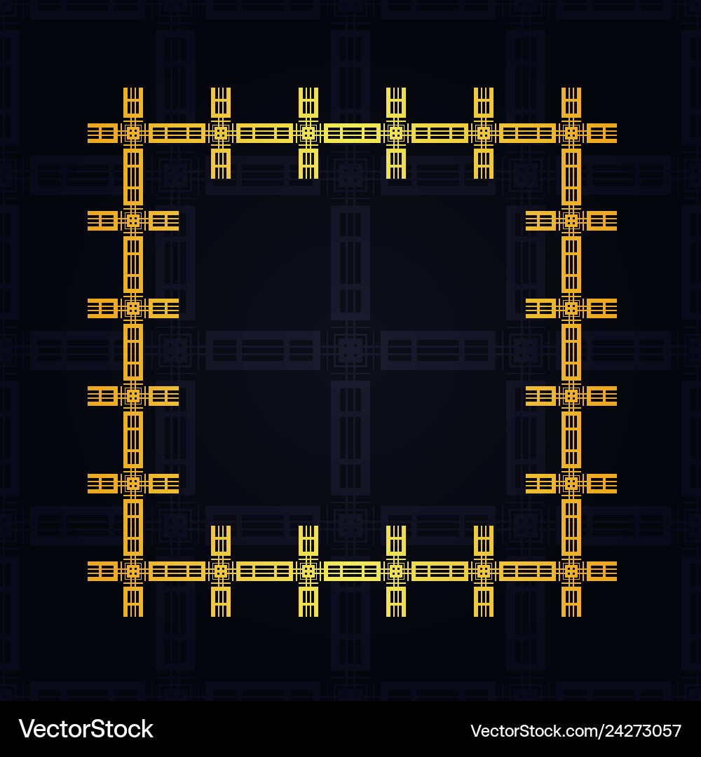 Art deco border frame Art deco border frame vector image