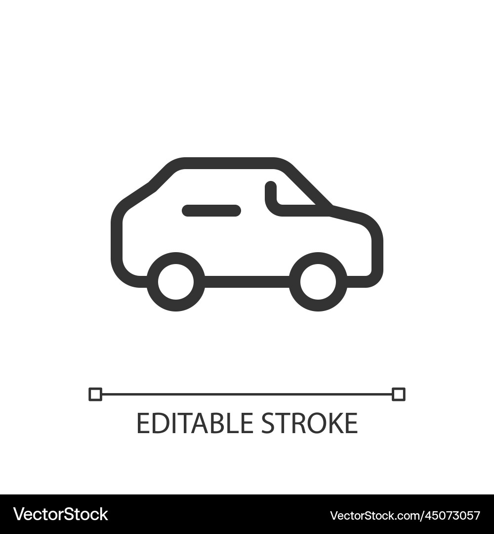 Automobile pixel perfect linear ui icon Automobile pixel perfect linear ui icon vector image