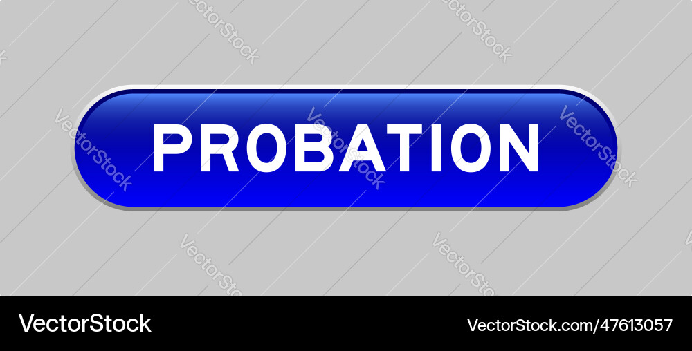 Blue color capsule shape button with word Blue color capsule shape button with word vector image