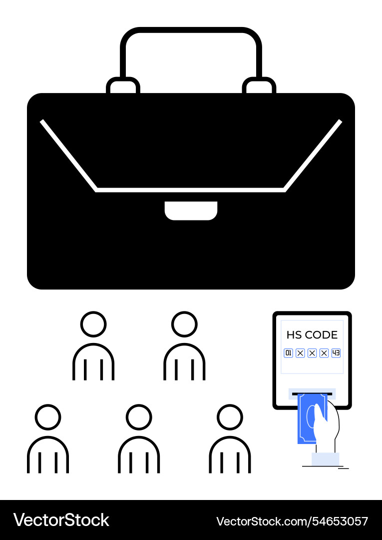 Business concepts with briefcase symbol multiple Business concepts with briefcase symbol multiple Vector Image