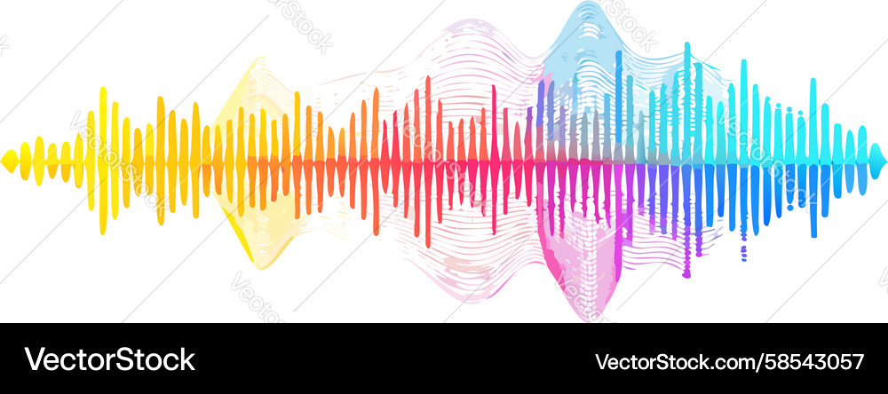 Colorful Sound Wave Spectrum Vector Image
