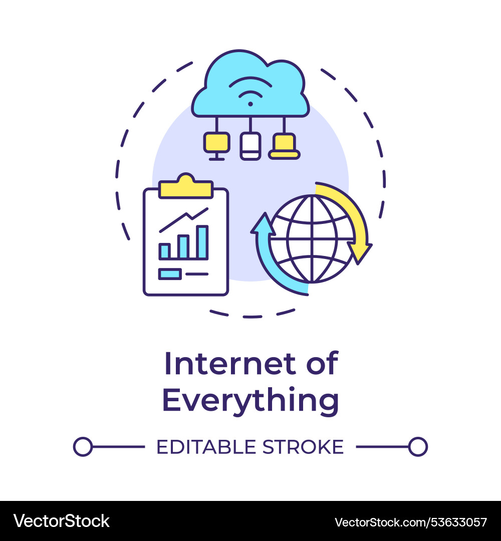 Internet of everything multi color concept icon Internet of everything multi color concept icon Vector Image