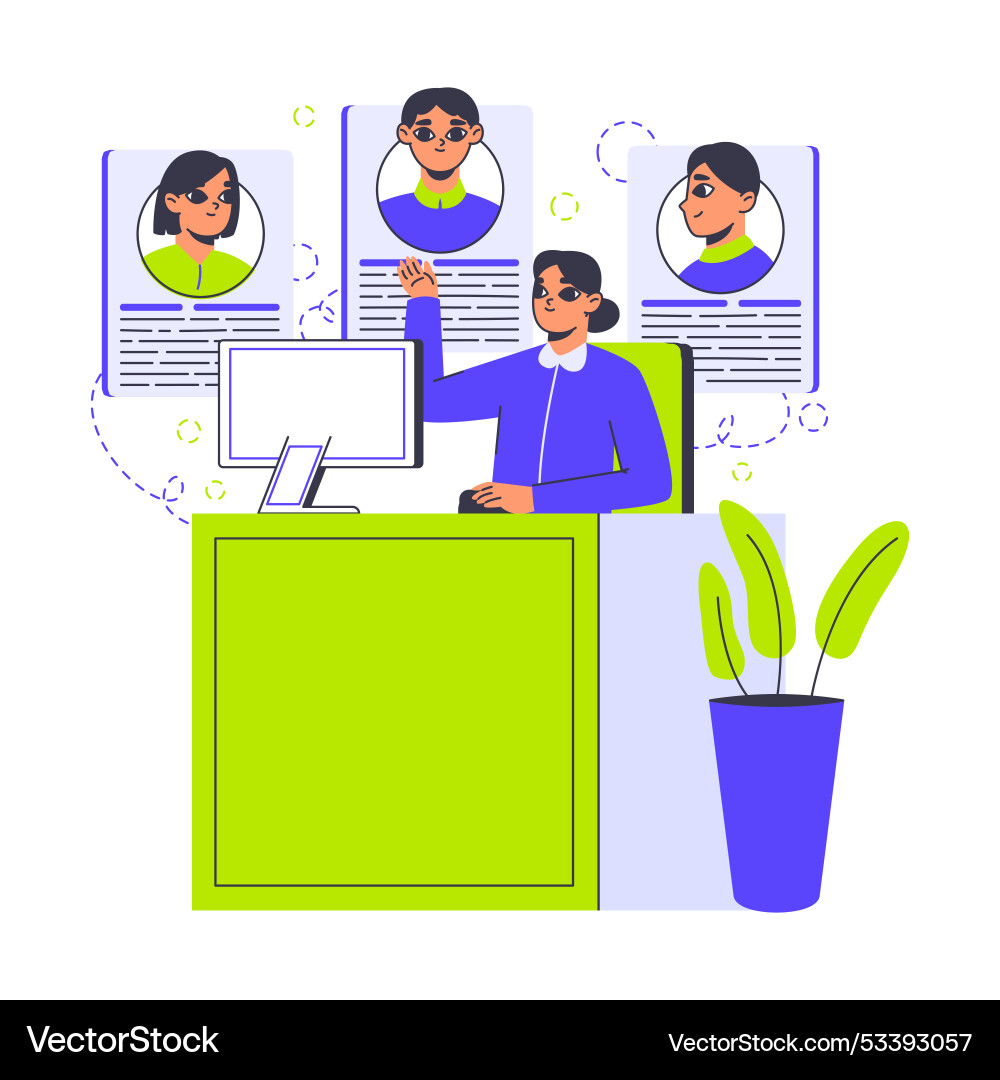 Job-Interview für Prozessszenen Job-Interview für Prozessszenen vektorbild