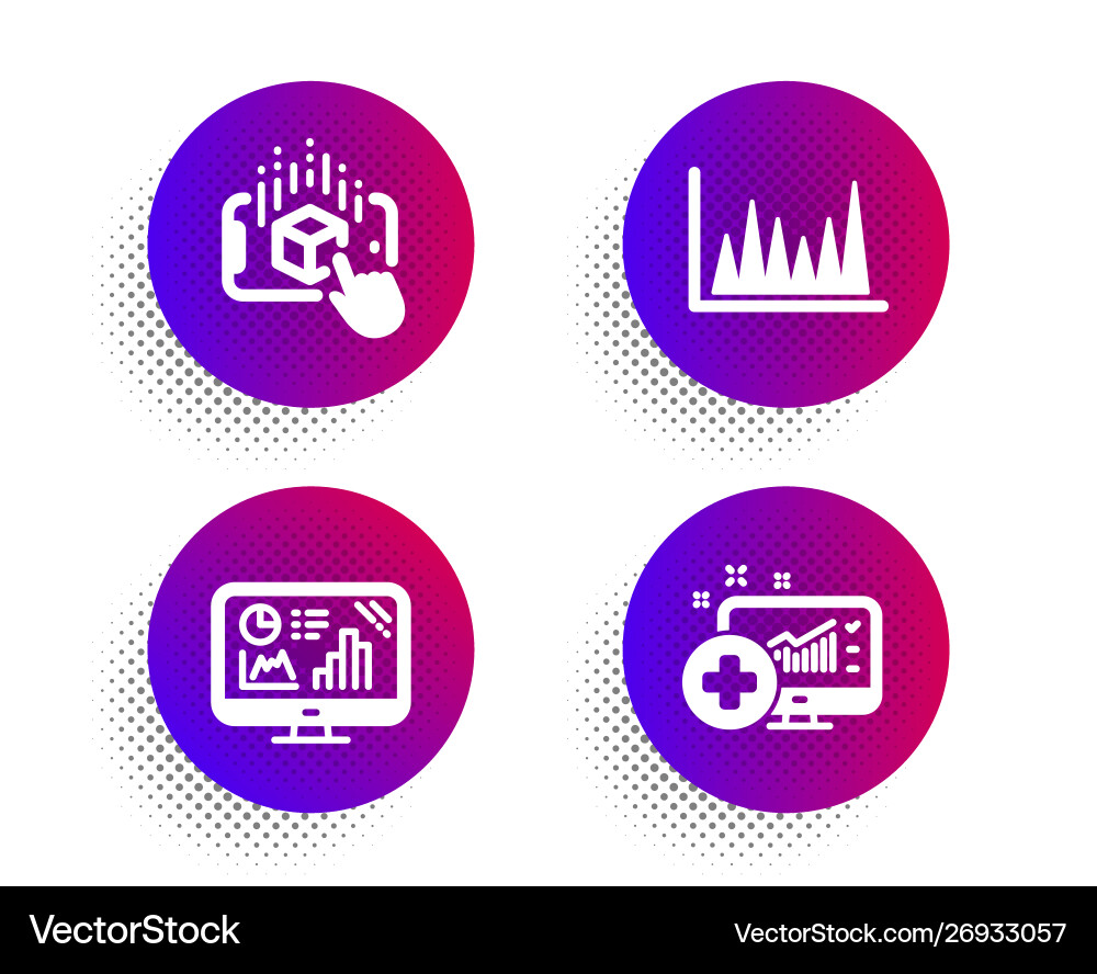 Line graph analytics and augmented reality Vector Image