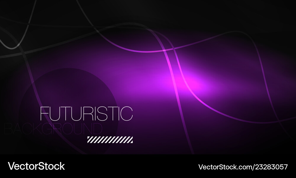 Neon lines wave background abstract composition Vector Image