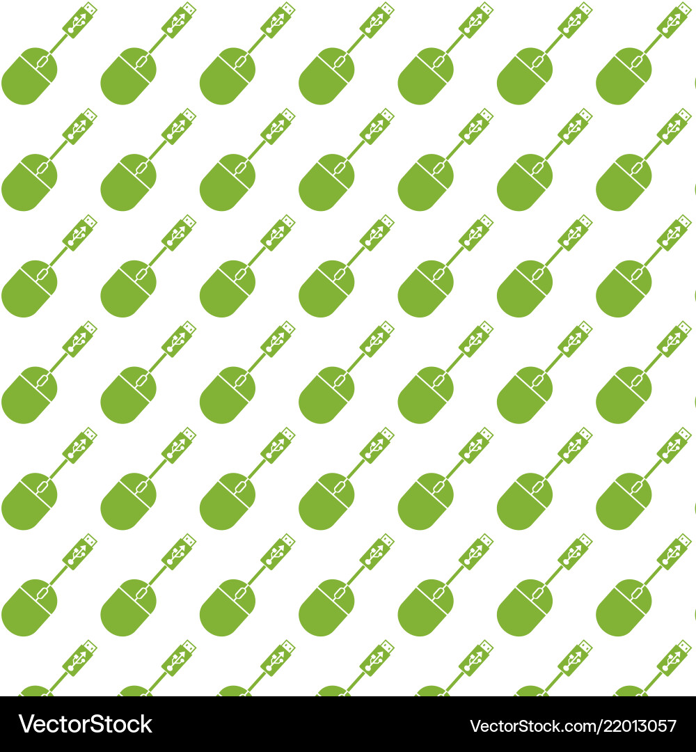 Pattern background usb computer mouse icon vector image